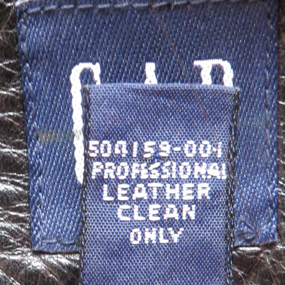 GAP woman's 100% genuine leather black jacket/coat size L - Picture 10 of 10